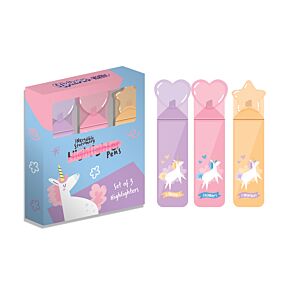 Set de 3 Subrayadores Unicornio Mágico