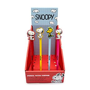 Lápiz con Tope de PVC Peanuts Snoopy & Woodstock