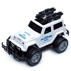 Coche de Juguete de Propulsión Coche de Policía 4x4 con Luz y Sonido