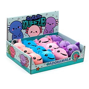 Juguete Estrujable de Peluche Queasy Squeezies Ajolote (Salamandra)