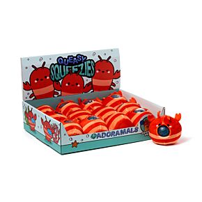 Juguete Estrujable de Peluche Queasy Squeezies Adoramals Langosta