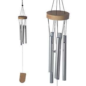 Carillón de Viento Madera con Tubos de Metal 37cm