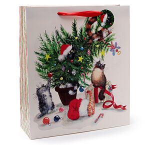 Bolsa de Regalo Navidad Gatos Kim Haskins Extra Grande