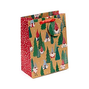 Bolsa de Regalo Navidad Gnomos Gonk Mediana