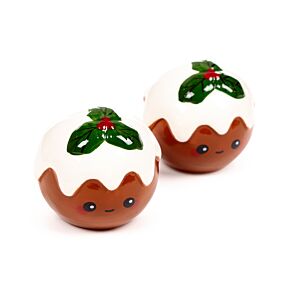 Set de Salero y Pimentero Pudín de Navidad Foodiemals Set de Salero y Pimentero Pudín de Navidad Foodiemals