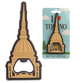 Abrebotellas Imán de PVC - Mole de Turín Italia "I Heart Torino"