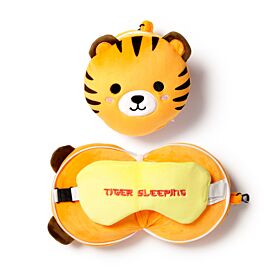Almohada de Viaje con Antifaz Relaxeazzz Tigre