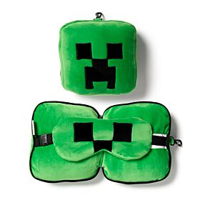 Almohada de Viaje con Antifaz Relaxeazzz Creeper Minecraft Almohada de Viaje con Antifaz Relaxeazzz Creeper Minecraft
