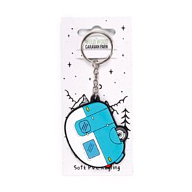 Llavero de PVC Caravana Azul