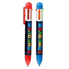 Bolígrafo Multicolor con 6 Colores Videojuegos Game Over