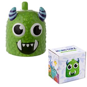Tazón de Cerámica 3D con Forma Monstruo Monstarz Verde del Revés