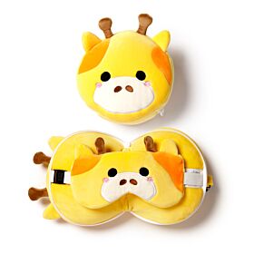 Almohada de Viaje con Antifaz Relaxeazzz Jirafa
