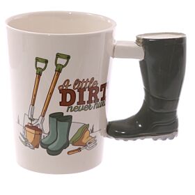 Taza de Cerámica Jardín Asa con Forma de Bota