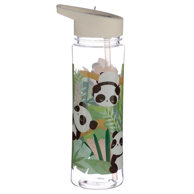 Botella agua con pajita - El panda Miko