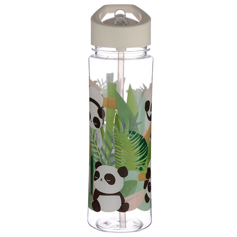 Botella agua con pajita - El panda Miko