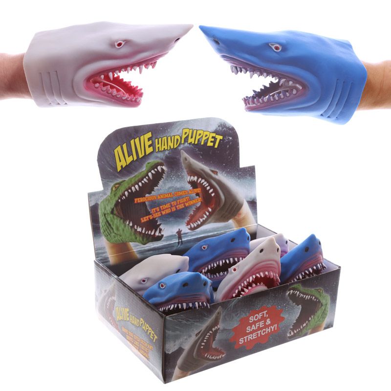 Juego De Marionetas De Mano De Cabeza De Lobo Y Tiburones Juego De Marionetas De Mano De Cabeza De Lobo Y Tiburones
