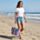 Bolsa de Playa de Tela Mandala Azul 
