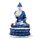 Figura de Buda Blanco y Azul Tailandés Postura Lotus