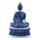 Figura de Buda Blanco y Azul Tailandés Postura Lotus
