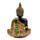 Figura de Buda Negro y Naranja Dorado - Buda Tailandés Postura Meditación