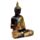 Figura de Buda Negro y Naranja Dorado - Buda Tailandés Postura Meditación
