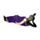Figura de Buda Tailandés Morado y Negro - Buda Tailandés Postura Reclinada