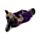 Figura de Buda Tailandés Morado y Negro - Buda Tailandés Postura Reclinada