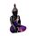Figura de Buda Tailandés Morado y Negro - Buda Tailandés Postura Meditación