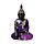 Figura de Buda Tailandés Morado y Negro - Buda Tailandés Postura Meditación