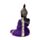 Figura de Buda Tailandés Morado y Negro - Buda Tailandés Postura Meditación
