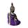 Figura de Buda Tailandés Morado y Negro - Buda Tailandés Postura Meditación