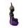 Figura de Buda Tailandés Morado y Negro - Buda Tailandés Postura Meditación