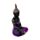 Figura de Buda Tailandés Morado y Negro - Buda Tailandés Postura Meditación