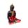 Figura de Buda Tailandés en Rojo, Negro y Oro
