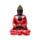 Figura de Buda Tailandés Contemplación en Rojo, Negro y Oro