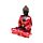 Figura de Buda Tailandés Contemplación en Rojo, Negro y Oro