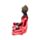 Figura de Buda Tailandés Contemplación en Rojo, Negro y Oro