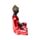 Figura de Buda Tailandés Contemplación en Rojo, Negro y Oro