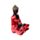 Figura de Buda Tailandés Contemplación en Rojo, Negro y Oro