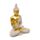 Figura de Buda Tailandés en meditación efecto piedra arenisca y dorado
