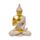 Figura de Buda Tailandés en meditación efecto piedra arenisca y dorado