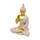 Figura de Buda Tailandés en meditación efecto piedra arenisca y dorado