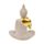 Figura de Buda Tailandés en meditación efecto piedra arenisca y dorado
