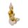 Figura de Buda Tailandés en meditación efecto piedra arenisca y dorado