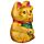 Gato Maneki Neko Brazo en Alto y Ojos Abiertos 17cm