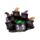 Figura Brujas Gato Negro en Caldero Burbujeante con Luz LED