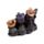 Figura Brujas Gato Negro en Caldero Burbujeante con Luz LED