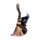 Figura Bruja Gato Negro con Escoba 