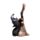 Figura Bruja Gato Negro con Escoba 