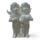 Figura Querubín con corazón de enamorados 